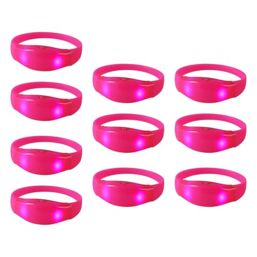LUJIAXI Stimmaktivierte Armbänder, leuchtende Armbänder für Geburtstage und Raves, blinkende Armbänder, Partyzubehör, beleuchteter Schmuck, 10 Stück LUJIAXI Stimmaktivierte Armbänder, leuchtende Armbänder für Geburtstage und Raves, blinkende Armbänder, Partyzubehör, beleuchteter Schmuck, 10 Stück von LUJIAXI