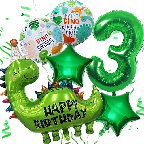 Dino Geburtstag Deko 3 Jahre, Geburtstagsdeko 3 Jahr Jungen, Dinosaurier Folienballons Grün, Luftballons Dino Happy Birthday, Luftballon 3, Dschungel Geburtstag Deko für 3 Jahre Geburtstagsparty Dino Geburtstag Deko 3 Jahre, Geburtstagsdeko 3 Jahr Jungen, Dinosaurier Folienballons Grün, Luftballons Dino Happy Birthday, Luftballon 3, Dschungel Geburtstag Deko für 3 Jahre Geburtstagsparty von LUKIUP