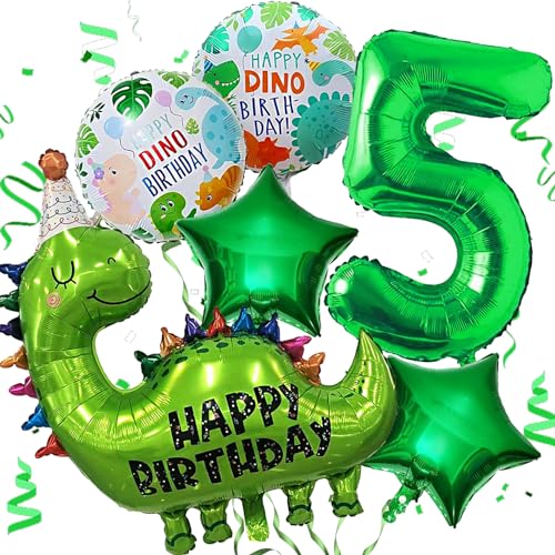 Dino Geburtstag Deko 5 Jahre, Geburtstagsdeko 5 Jahr Jungen, Dinosaurier Folienballons Grün, Luftballons Dino Happy Birthday, Luftballon 5, Dschungel Geburtstag Deko für 5 Jahre Geburtstagsparty Dino Geburtstag Deko 5 Jahre, Geburtstagsdeko 5 Jahr Jungen, Dinosaurier Folienballons Grün, Luftballons Dino Happy Birthday, Luftballon 5, Dschungel Geburtstag Deko für 5 Jahre Geburtstagsparty von LUKIUP