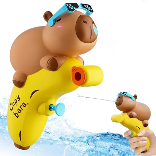LUKIUP 3 Stück Wasserpistole Kinder, Reichweite-8 m, Capybara Water Fight Toy, Wasserspritzpistolen, Sommer Perfekte Spielzeug für Sport, Pools, Strände und Wasserschlachten im Freien von LUKIUP