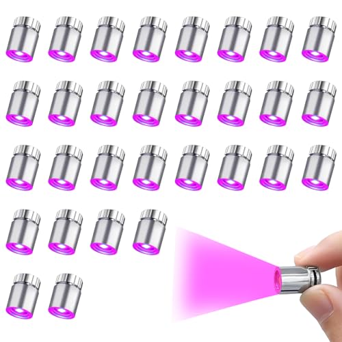 LUKIUP 30 Stück Mini LED Lichter, Micro LED Licht, für Puppenhäuser, Mini-Lichter zum Selbermachen, mini Lampe zum Basteln, Miniatur Lampe für Vitrinen, Spielzeug Bausteine (Rosa Licht) von LUKIUP