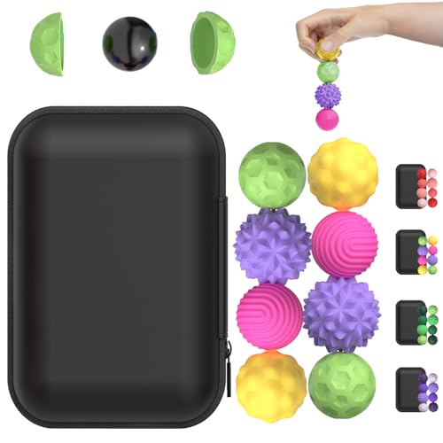 LUKIUP 8 Stück Magnetische Fidget Toys, Magnetkugeln Stressball Silikon Sensorik Spielzeug, Magnet Stressball mit Silikonhülle, Sensorisches Fidget-Spielzeug Magnetkugeln LUKIUP 8 Stück Magnetische Fidget Toys, Magnetkugeln Stressball Silikon Sensorik Spielzeug, Magnet Stressball mit Silikonhülle, Sensorisches Fidget-Spielzeug Magnetkugeln von LUKIUP