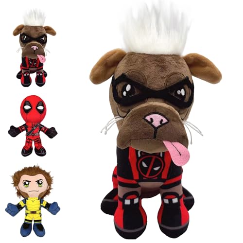 LUKIUP Avengers Plüsch-Figur, Dead-Pool und Wolverine, Dogpool Plüsch Wolverine, Baby Soft Plush Toys, Spielzeug für Fans & Sammler ab 15 Jahre(Hund) von LUKIUP