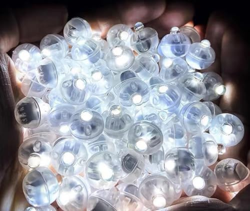 LUKIUP LED Ballons Lichter, 120 Stück Ballonlichter Mini LED Licht(Weiß) von LUKIUP