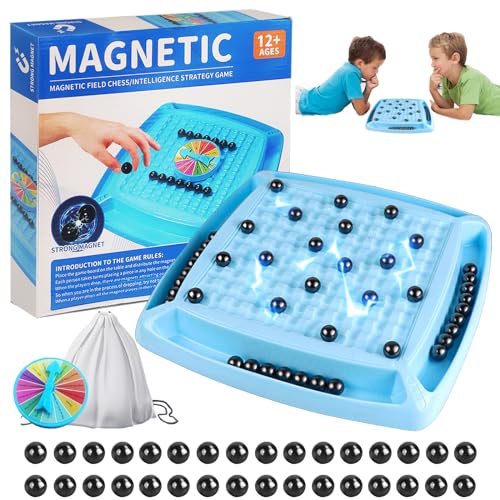 Magnetisches Schachspiel, Magnetic Chess Game Mit Strafrad, 30 Stück Magnet Schach, Puzzle Multiplayer Magnetisches Spiel für Kinder Reisespiel und Familientreffen von LUKIUP
