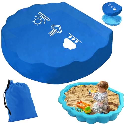 LUKIUP Sandkasten Abdeckung Wassermuschel, 100x15 cm Wasserdicht Rund Blau Abdeckplane für Sandkasten mit Kordelzug Elastikband und Aufbewahrungsbeutel für Sand und Wassermuscheln LUKIUP Sandkasten Abdeckung Wassermuschel, 100x15 cm Wasserdicht Rund Blau Abdeckplane für Sandkasten mit Kordelzug Elastikband und Aufbewahrungsbeutel für Sand und Wassermuscheln von LUKIUP