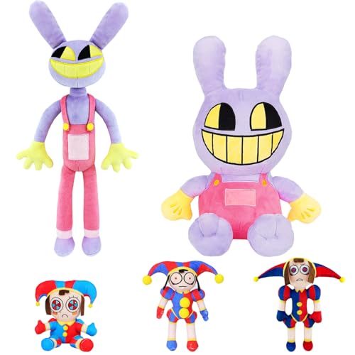 LUKIUP The Amazing Digital Circus Plush Toys, 2 Stück Jax Osterhase Plüschtier, Anime Figuren Spielzeug für Ostern Weihnachts Valentinstag Geburtstagsgeschenke für Jungen Mädchen von LUKIUP