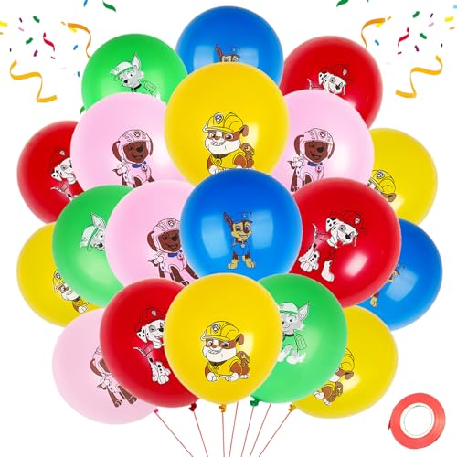 40 Stück Paw Dog Patrol Luftballon mit 1 x Ribbon,12 Zoll Geburtstag Luftballon Set,5 verschiedenen Farben, Luftballon Party Deko, Latex Luftballon für Kinder Party Geburtstag Party Dekoration… von LUKIUP