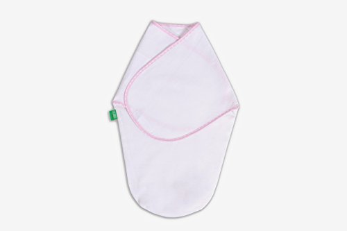 LULANDO Ganzkörper Pucksack Pucktuch Strampelsack aus 100% Baumwolle, von Hebammen empfohlen, Öko-Tex Standard 100, Farbe: White/Pink von LULANDO