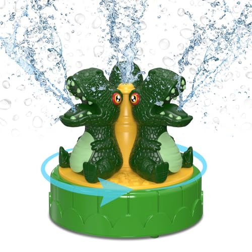 Outdoor-Wasserspiel Zeug Sprinkler für Kinder: Dinosaurier-Spinning-Sprinkler Sommer Außen Spielzeug an Gartens ch lauch befestigt, Outdoor-Wassers piel Spaß für Hinterhof-Gartens piel Outdoor-Wasserspiel Zeug Sprinkler für Kinder: Dinosaurier-Spinning-Sprinkler Sommer Außen Spielzeug an Gartens ch lauch befestigt, Outdoor-Wassers piel Spaß für Hinterhof-Gartens piel von LULUETPUE