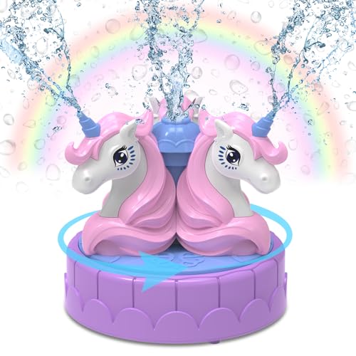 Outdoor-Wasserspiel Zeug Sprinkler für Kinder: Einhorn-Spinning-Sprinkler Sommer Außen Spielzeug an Gartens ch lauch befestigt, Outdoor-Wassers piel Spaß für Hinterhof-Gartens piel Kinder Alter 3-8 Outdoor-Wasserspiel Zeug Sprinkler für Kinder: Einhorn-Spinning-Sprinkler Sommer Außen Spielzeug an Gartens ch lauch befestigt, Outdoor-Wassers piel Spaß für Hinterhof-Gartens piel Kinder Alter 3-8 von LULUETPUE