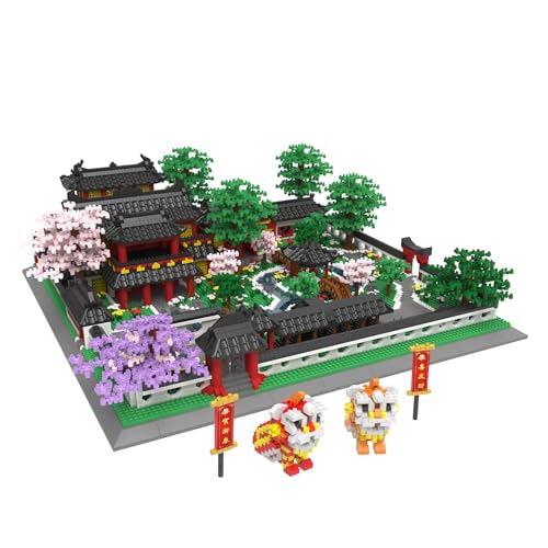 LULUFUN Architektur Baustein-Set, Orientalischer Garten Modellblock Bausatz, Mini Bauspielzeug Geschenke für Kinder und Erwachsene, 7200 Stück von LULUFUN