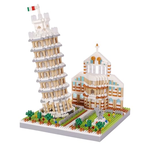 LULUFUN Architektur-Bausteine, Schiefer Turm von Pisa, Mini-Bausteine, Spielzeuggeschenke für Kinder und Erwachsene von LULUFUN