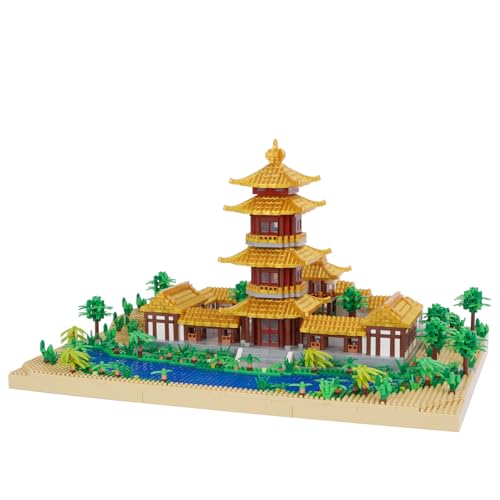 LULUFUN Bauklötze, Mondsichel Frühling Modell Set, Chinesisch Berühmte Architektur Mini-Blöcke Kits, Spielzeug Geschenke für Kinder und Erwachsene 3973pcs von LULUFUN