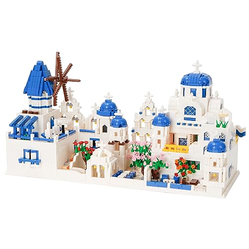 LULUFUN Bauklötze Set, Architektur Baukasten, Ägäisches Meer Santorini Mini Baukasten für Erwachsene, Spielzeug Geschenke für Geburtstag, Weihnachten, Neujahr, 4310 Stück LULUFUN Bauklötze Set, Architektur Baukasten, Ägäisches Meer Santorini Mini Baukasten für Erwachsene, Spielzeug Geschenke für Geburtstag, Weihnachten, Neujahr, 4310 Stück von LULUFUN