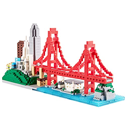 LULUFUN Bauklötze Set, Architektur San Francisco Skylines Baukasten, Mini-Baukasten für Erwachsene, Spielzeuggeschenke für Geburtstag, Weihnachten, Neujahr, 1610Stück LULUFUN Bauklötze Set, Architektur San Francisco Skylines Baukasten, Mini-Baukasten für Erwachsene, Spielzeuggeschenke für Geburtstag, Weihnachten, Neujahr, 1610Stück von LULUFUN