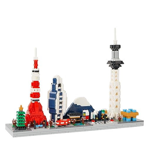 LULUFUN Bauklötze Set, Architektur Tokyo Skylines Baukasten, Mini Baukasten für Erwachsene, Spielzeug Geschenke für Geburtstag, Weihnachten, Neujahr, 1880Stück von LULUFUN