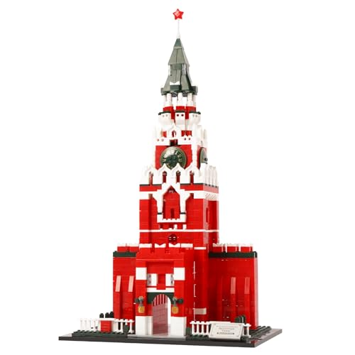 LULUFUN Bauklötze Set, Spasskaya Turm, Architektur Spielzeug für Erwachsene und Kinder ab 15 Jahren von LULUFUN