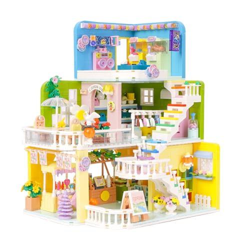 LULUFUN Bauklötze Traumhaus Spielzeug Dreilagiges Villa Freunde Baukasten Bildungsurlaub Ferienhaus Bauklötze Spielzeug (Kaufhaus) von LULUFUN