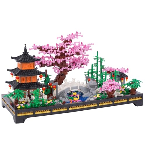 LULUFUN Bausteine-Set, Architektur-Bauspielzeug, Sakura-Gartenbaustein-Modell, Mini-Baustein-Kits, Spielzeuggeschenke für Kinder und Erwachsene, 2805 Teile von LULUFUN