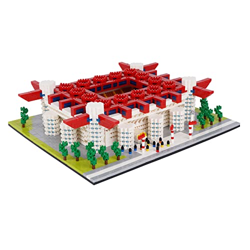 LULUFUN Bausteine-Set, Fußballplatz-Baustein-Set, Mini-Bausteine, Lernspielzeug-Modellbausatz für Kinder und Erwachsene (San Siro Stadium) von LULUFUN