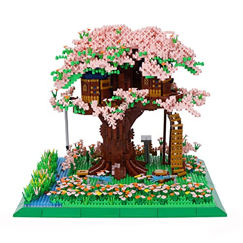 LULUFUN Bausteine-Set Kirschblütenbäume Bauset Sakura-Baumhaus Mini-Bausteine Spielzeug, Geschenk für Erwachsene und Kinder von LULUFUN
