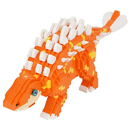 LULUFUN Dinosaurier-Baustein-Kit, DIY-Mini-Baustein-Spielzeug, Dinosaurier-Spielzeug, Geschenk für Erwachsene und Kinder (Ankylosaurus) von LULUFUN