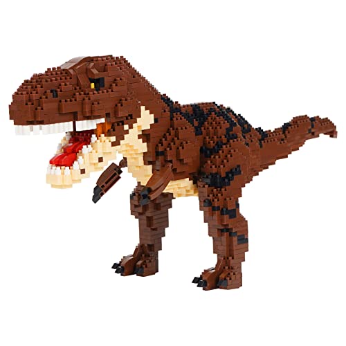 LULUFUN Dinosaurier-Baustein-Kit, DIY-Mini-Baustein-Spielzeug, Dinosaurier-Spielzeug, Geschenk für Erwachsene und Kinder (Tyrannosaurus) von LULUFUN
