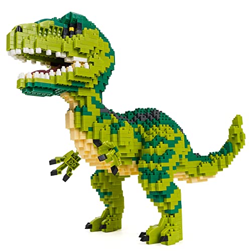 LULUFUN Dinosaurier-Baustein-Kit, DIY-Mini-Baustein-Spielzeug, Dinosaurier-Spielzeug, Geschenk für Erwachsene und Kinder (Velociraptor) von LULUFUN