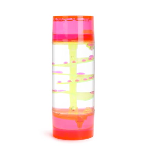 LULUFUN Flüssiger Bewegungs-Timer, sensorisches Spielzeug für visuelle Entspannung, bunte Öl-Sanduhr, beruhigender Stressabbau, Schreibtischspielzeug, Geschenke für Erwachsene und Kinder (Rosa) von LULUFUN