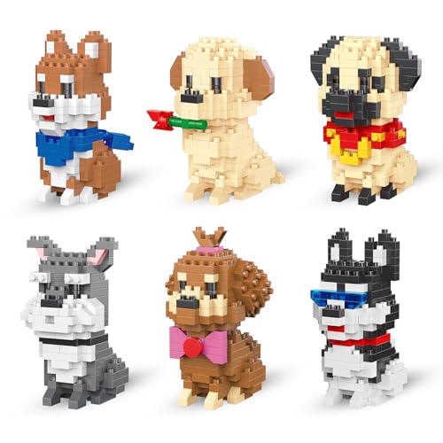 LULUFUN Hunde-Baustein-Set, Mini-Tier-Baukasten-Set, pädagogisches Bauspielzeug, Geschenk für Erwachsene und Kinder LULUFUN Hunde-Baustein-Set, Mini-Tier-Baukasten-Set, pädagogisches Bauspielzeug, Geschenk für Erwachsene und Kinder von LULUFUN