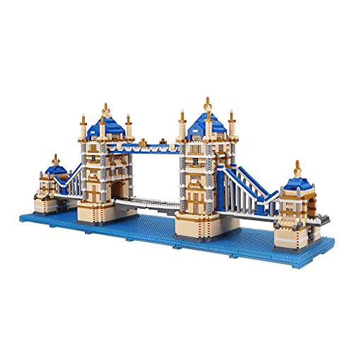 LULUFUN London Tower Bridge Bausteine Kit DIY Mini Building Blocks Spielzeug, Lernspielzeug, Geschenk für Erwachsene und Kinder (3800 Stück) von LULUFUN