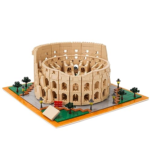 LULUFUN Baustein-Set, Roman Colosseum Architecture Model Blocks Kit, Sammelmodell-Sets zum Bauen, Spielzeuggeschenke für Kinder und Erwachsene 2110 Stück von LULUFUN