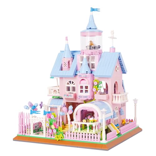 LULUFUN Pinkes Haus-Baustein-Set, Traumhaus-Spielzeug, Bausteine, Modell-Set, Geschenkspielzeug für Teenager und Erwachsene LULUFUN Pinkes Haus-Baustein-Set, Traumhaus-Spielzeug, Bausteine, Modell-Set, Geschenkspielzeug für Teenager und Erwachsene von LULUFUN