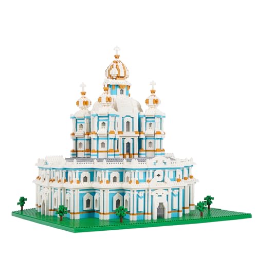 LULUFUN Smolny-Kathedrale-Baustein-Set, weltberühmtes Architektur-Modell-Spielzeug, Mini-Baustein-Bausatz für Bastler, Geschenk für Erwachsene und Kinder, 3737 Stücke von LULUFUN