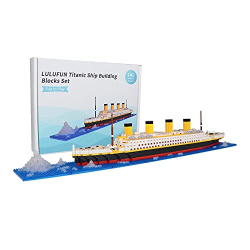 LULUFUN Baustein-Set, Titanic-Schiffsmodell, DIY Nano Micro Building Blocks Spielzeug, Lernspielzeug, Geschenk für Erwachsene und Kinder (1860 Stück) von LULUFUN