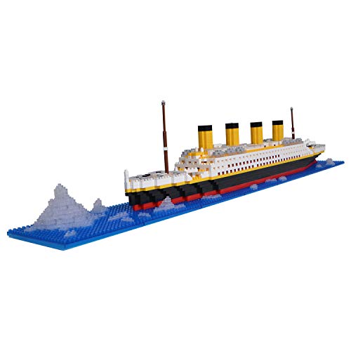LULUFUN Baustein-Set, Titanic-Schiffsmodell, DIY Nano Micro Building Blocks Spielzeug, Lernspielzeug, Geschenk für Erwachsene und Kinder (1860 Stück) von LULUFUN