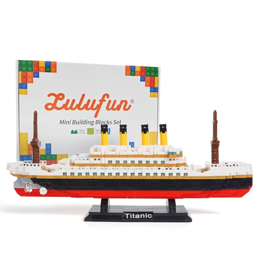 LULUFUN Titanic-Schiffsmodell-Baukasten-Sets, Weltberühmtes Kreuzfahrtschiff Mini Building Block Kits, Lernspielzeug, Geschenke für Kinder und Erwachsene, 1280 Stück von LULUFUN