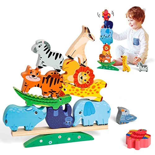LULULIA Holzspielzeug für 1 2 Jahre alte Mädchen Geschenke, Stapeln Tier Spielzeug für 1-3 Jahre alte Jungen, Montessori Spielzeug für Kleinkind Bausteine, für 1 2 3 Jahre altes Mädchen LULULIA Holzspielzeug für 1 2 Jahre alte Mädchen Geschenke, Stapeln Tier Spielzeug für 1-3 Jahre alte Jungen, Montessori Spielzeug für Kleinkind Bausteine, für 1 2 3 Jahre altes Mädchen von LULULIA