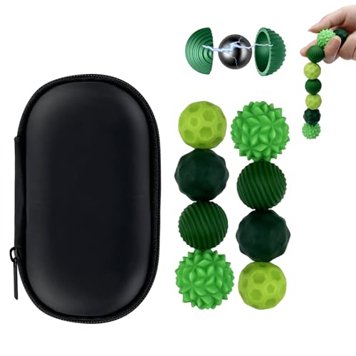 LUMITRRA 8 Stück Magnetkugeln Fidget Toys Erwachsene, Magnetische Anziehungskraft Stress Bälle mit Silikonhülle, Magnetkugeln Stressball Silikon Sensorik Spielzeug,Anti-Stress Toys für Angst von LUMITERRA
