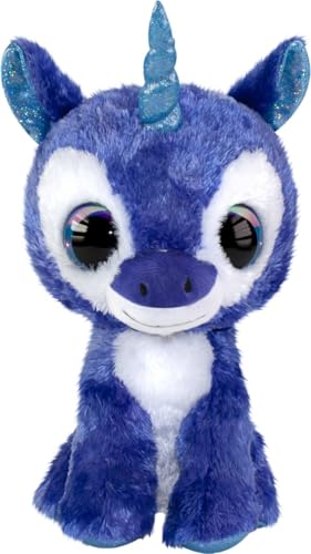 Lumo Stars 55618 Velvet Tiere Plüschtiere (Spielzeug, Blau, Weiß, Plüsch, 3 Jahre) Einhorn, Jungen/Mädchen, Multiclore, S von LUMO STARS