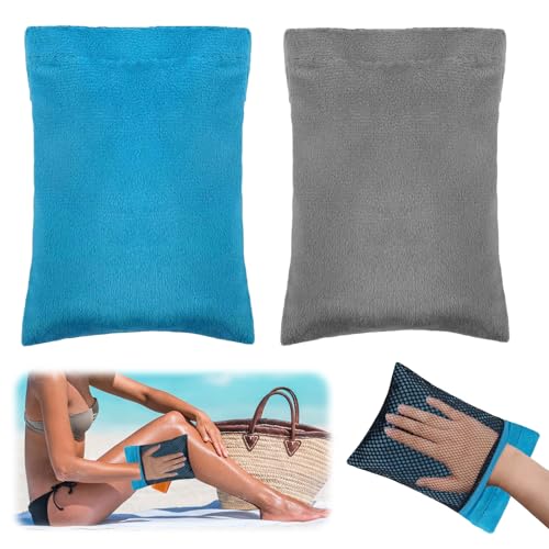 LUMOOM 2 Stück Sandentferner für den Strand, Sandentfernungsbeutel, Sand Remover Handschuhe, Wiederverwendbares Strandzubehör für Strandurlaub, Strandtasche Camping-Essentials (A) von LUMOOM