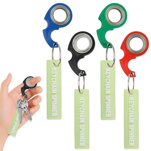LUMOOM 4 Stück Schlüsselanhänger Spinner, Spinning Keychain, Schlüssel Spinner Spielzeug, Schlüsselanhänger Ring Spielzeug für Fingertraining Geeignet Kinder und Erwachsene LUMOOM 4 Stück Schlüsselanhänger Spinner, Spinning Keychain, Schlüssel Spinner Spielzeug, Schlüsselanhänger Ring Spielzeug für Fingertraining Geeignet Kinder und Erwachsene von LUMOOM