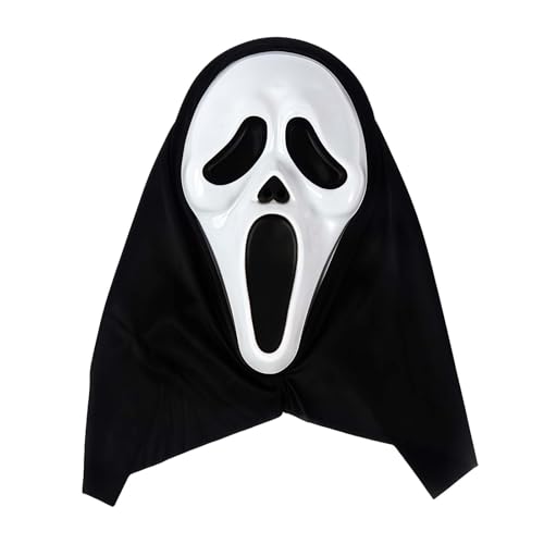 LUMOOM Scream Maske, Gruseliges Geistergesicht, Halloween Horror für Erwachsene, Maske Scary, für Partys, Cosplay Mottopartys und Rollenspiele von LUMOOM