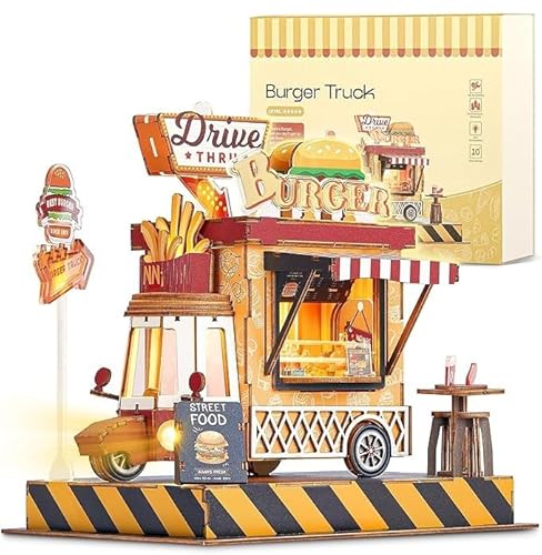 LUNIQUESHOP 3D-Puzzle Food Truck Burger zum Zusammenbauen, realistisches Modell mit passgenauen Teilen und LED-Licht, Kreativ-Set für 14 Jahre und älter LUNIQUESHOP 3D-Puzzle Food Truck Burger zum Zusammenbauen, realistisches Modell mit passgenauen Teilen und LED-Licht, Kreativ-Set für 14 Jahre und älter von LUNIQUESHOP