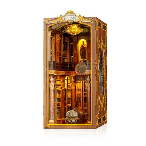 LUNIQUESHOP Book Nook Kit - Miniaturhaus zum Selbstbauen - Kloster - 3D-Modell mit LED-Licht - Modellbausatz für 14 Jahre und älter von LUNIQUESHOP