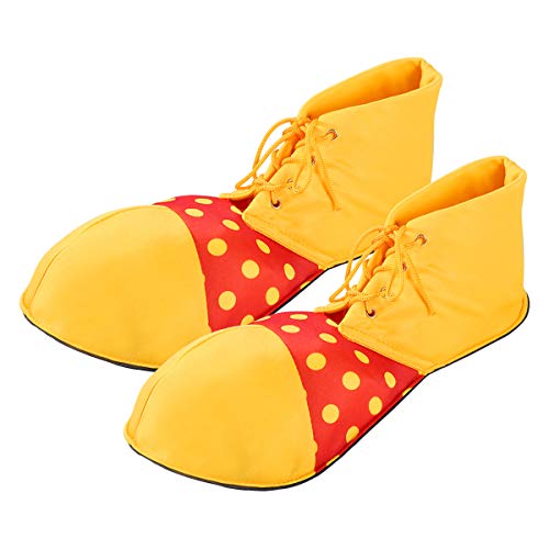 LUOEM Clown Schuhe mit Punkten für Karneval Fasching Kostüm Frauen Männer Universalgröße von LUOEM