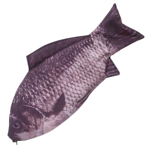 LUOEM Fisch Federmäppchen, Karpfen Fischförmiges Federmäppchen, Karpfen Make-up Tasche Geldbörse mit Reißverschluss für Stifte, Schreibwaren und Kosmetik von LUOEM