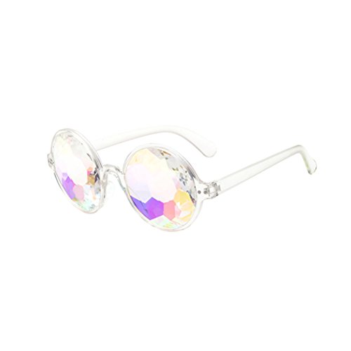 LUOEM Kaleidoskop Brille Regenbogen Gläser Sonnenbrille Party Festivals Dekoration (Transparent Rahmen) von LUOEM