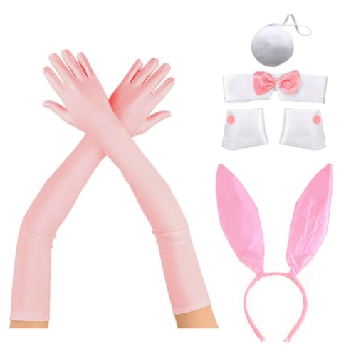 LUOFENG Cosplay Animes Kostüm Set Kaninchen Ohren Stirnband Bowtie Schwanz Maskeraden Party Sexy Dress Up Anzug Comics Zeigen Frauen Outfit von LUOFENG